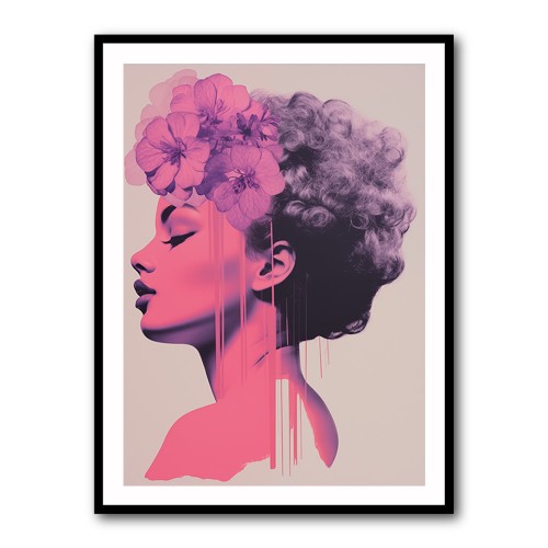 Flower Woman Abstract 3 Piece Wall Art